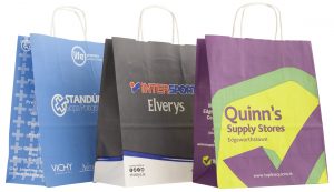 Custom medium paper bag carrier with twist handles