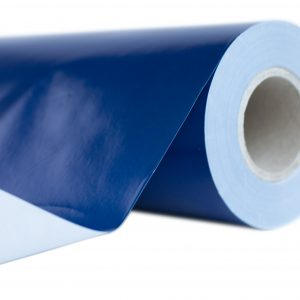 Close up of Gloss Navy Luxury Italian Gift Wrapping Paper Roll for retail paper Bags Ireland