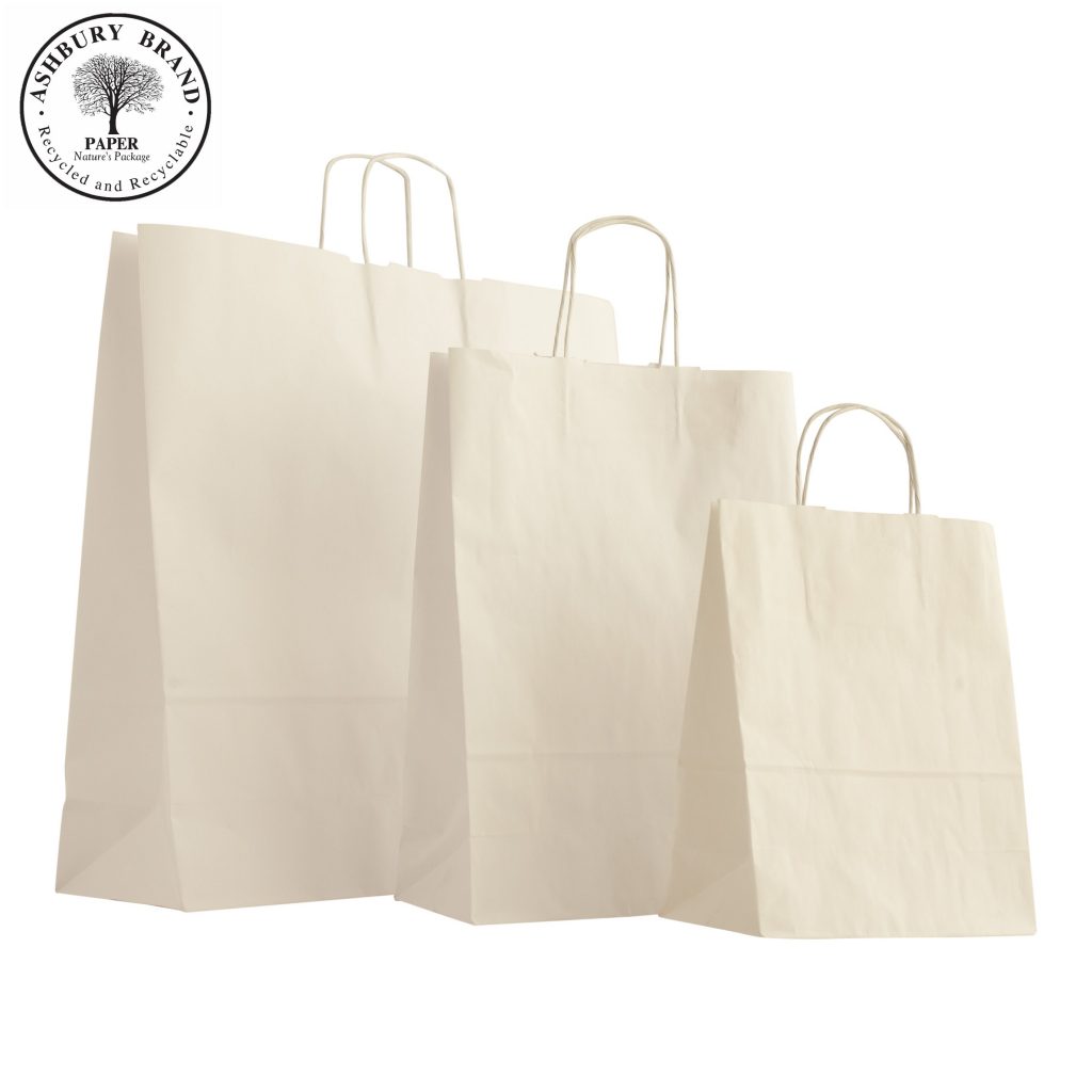 White Paper Bags (with Twist Handles) – Paper Bags Ireland