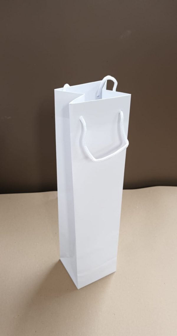 White paper bottle bag