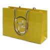 Luxury branded paper bag with rope handles and foil logo