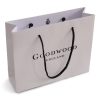 Luxury branded paper shopping bag with black rope handles
