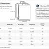 Black Luxury Paper Gift Bag Size Guide – compare Width (W), Gusset (G) and Height (H) across our Extra Small, Small, Medium and Large portrait and landscape bag sizes.